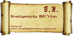 Brestyenszky Márton névjegykártya